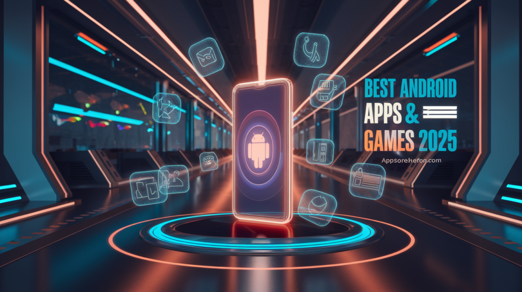 Explore Top Android Apps & Games in a Futuristic Digital World